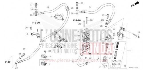 REAR BRAKE MASTER CYLINDER CRF1100DP de 2023